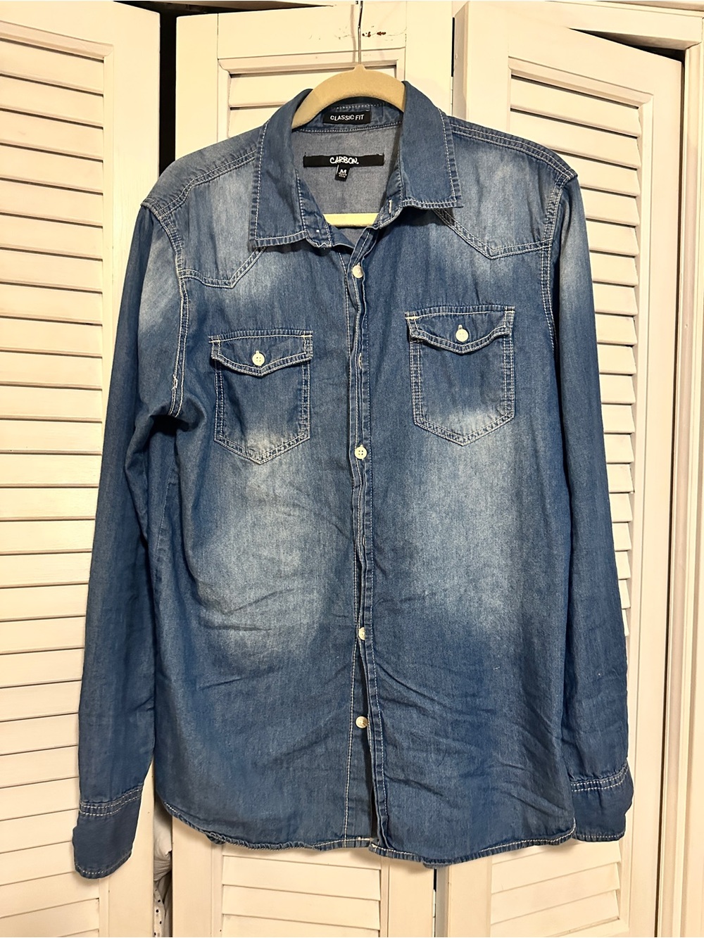 Carbon Women's Light Blue Denim Shirt Jacket